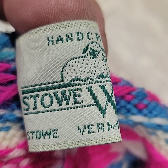 STOWE WOOLENS HANDCRAFTED IN VT WOMENS WINTER WOOL SHERPA W/BRAIDS OSFM - Picture 7 of 8